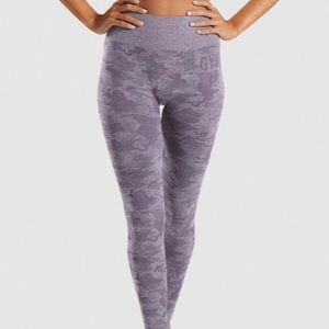 Gymshark camo seamless leggings lavender grey